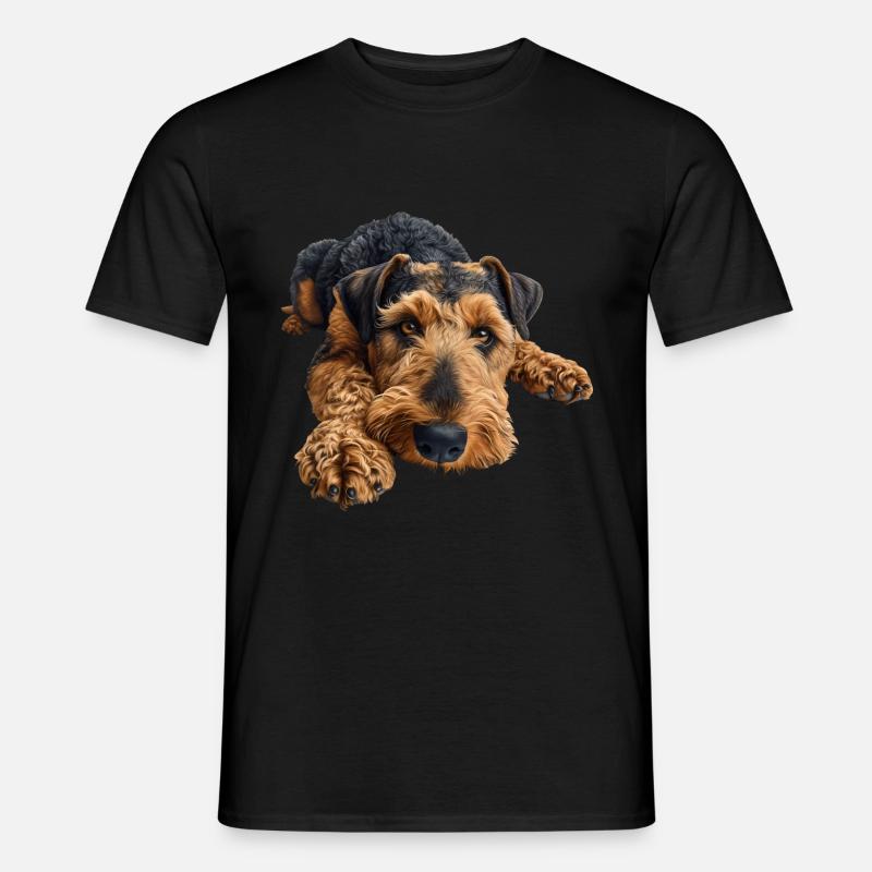Airedale Terrier - Männer T-Shirt - Schwarz