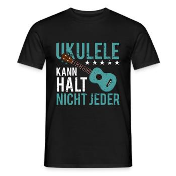 Ukulele kleine Gitarre Ukulelist - Männer T-Shirt - Schwarz - Vorne - AI Model Male 178 light (178cm)