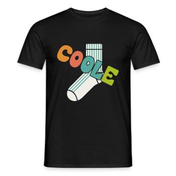 Chaussette cool - design motivant amusant - T-shirt homme - noir - Devant - AI Model Male 178 light (178cm)