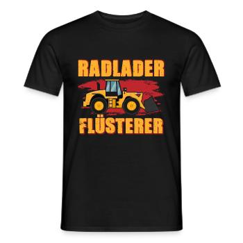 Radlader Flüsterer Retro Radladerfahrer - Männer T-Shirt - Schwarz - Vorne - AI Model Male 178 light (178cm)