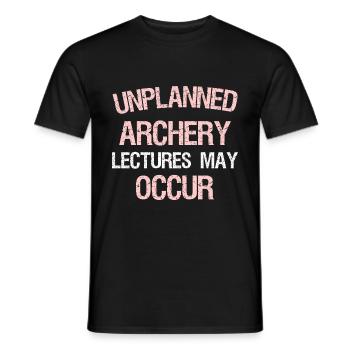DES CONFÉRENCES DE TIR À L’ARC NON PLANIFIÉES PEUVENT AVOIR LIEU - T-shirt homme - noir - Devant - AI Model Male 178 light (178cm)