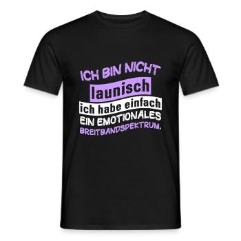 Ich bin nicht launisch ich habe einfach ein emotio - Männer T-Shirt - Schwarz - Vorne - AI Model Male 178 light (178cm)
