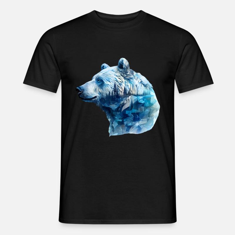 Eisbär - Männer T-Shirt - Schwarz