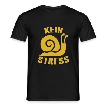 Kein Stress Schnecke Langsam Humor Lustig Spruch - Männer T-Shirt - Schwarz - Vorne - AI Model Male 178 light (178cm)