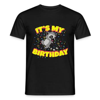 Anniversaire du lémurien - T-shirt homme - noir - Devant - AI Model Male 178 light (178cm)