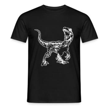 Velociraptor - T-shirt homme - noir - Devant - AI Model Male 178 light (178cm)