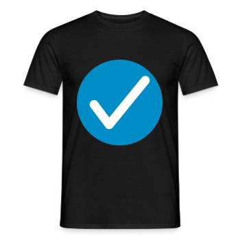 Haken Symbole Zeichen - Männer T-Shirt - Schwarz - Vorne - AI Model Male 178 light (178cm)
