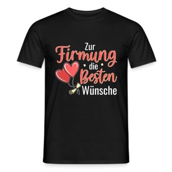 Firmung die Besten Wünsche Firmling - Männer T-Shirt - Schwarz - Vorne - AI Model Male 178 light (178cm)