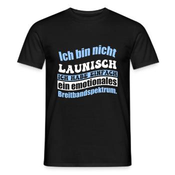 Ich bin nicht launisch ich habe einfach ein emotio - Männer T-Shirt - Schwarz - Vorne - AI Model Male 178 light (178cm)