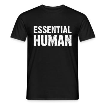 Essential Human - Männer T-Shirt - Schwarz - Vorne - AI Model Male 178 light (178cm)
