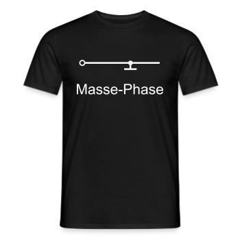 Masse-Phase - Männer T-Shirt - Schwarz - Vorne - AI Model Male 178 light (178cm)