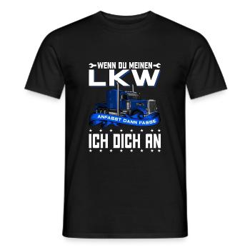 Brummi LKW Fahrer Motiv T Shirt 152 - Männer T-Shirt - Schwarz - Vorne - AI Model Male 178 light (178cm)