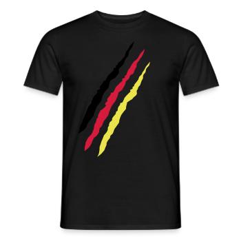 Scratches flag Germany - football, handball - Men's T-Shirt - black - Front - AI Model Male 178 light (178cm)