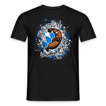 Beleidigte Leberwurst auf bairisch | Läwawuascht - Männer T-Shirt - Schwarz - Vorne - AI Model Male 178 light (178cm)