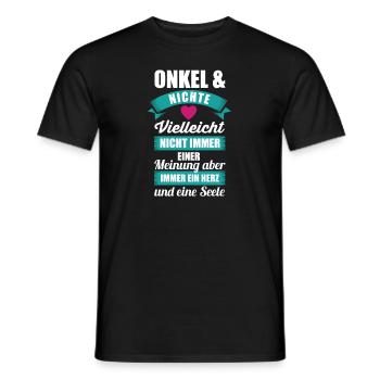 Onkel Nichte Seele Geschenk Geburtstag - Männer T-Shirt - Schwarz - Vorne - AI Model Male 178 light (178cm)