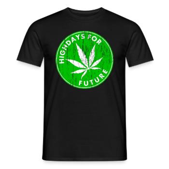 Highdays for Future Kiffer Climat Chemise de protestation - T-shirt homme - noir - Devant - AI Model Male 178 light (178cm)