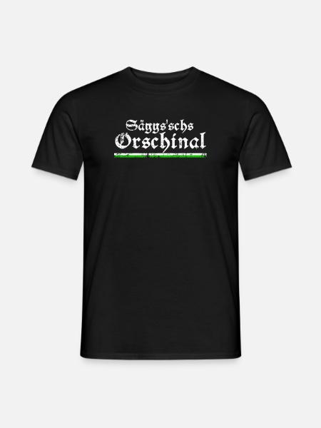 Sächsisches Original Heimat Sachsen stolzer Sachse - Männer T-Shirt - Schwarz