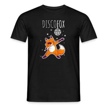 Discofox dance fox for dancers to dance - Men's T-Shirt - black - Front - AI Model Male 178 light (178cm)