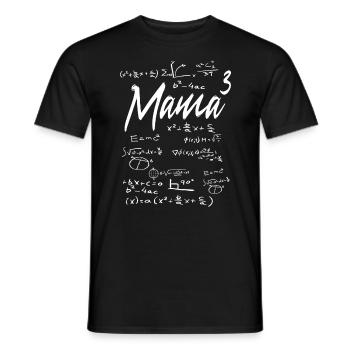 Maman haute 3 triple maman professeur de mathématiques - T-shirt homme - noir - Devant - AI Model Male 178 light (178cm)