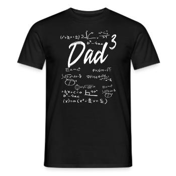 père de trois enfants devenant physicien mathématique - T-shirt homme - noir - Devant - AI Model Male 178 light (178cm)