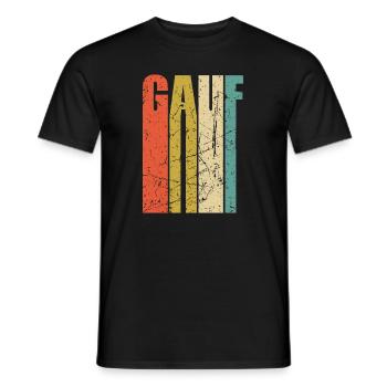 Gauf Erzgebirge Erzgebirgisch sächsisch DDR Retro - Männer T-Shirt - Schwarz - Vorne - AI Model Male 178 light (178cm)
