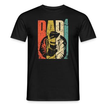 Welder dad gift 4 kids dad high 4 - Men's T-Shirt - black - Front - AI Model Male 178 light (178cm)