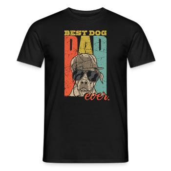 Best Dog Dad Ever Dog Dad Dog Dad Gift - Men's T-Shirt - black - Front - AI Model Male 178 light (178cm)