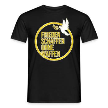 Friedenszeichen Friedenstaube Frieden - Männer T-Shirt - Schwarz - Vorne - AI Model Male 178 light (178cm)