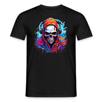 Crâne - Raver - T-shirt homme - noir - Devant - AI Model Male 178 light (178cm)