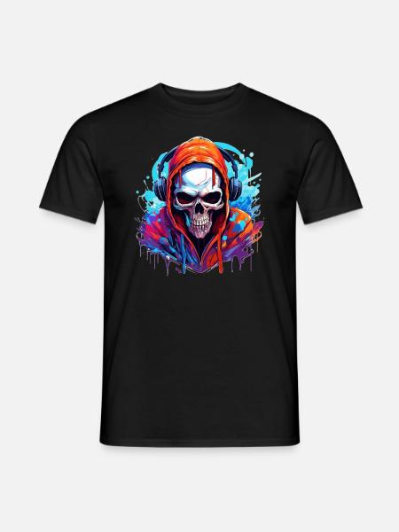 Skull - Raver - Men's T-Shirt - black