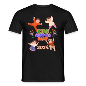 Kids summer camp - Men's T-Shirt - black - Front - AI Model Male 178 light (178cm)