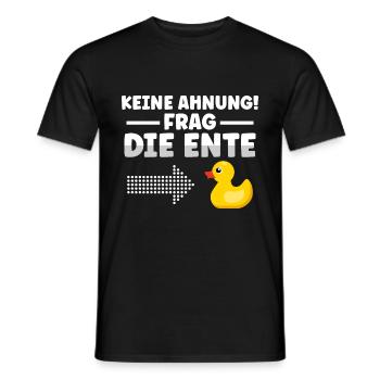 Frag die Badeente Gummiente - Männer T-Shirt - Schwarz - Vorne - AI Model Male 178 light (178cm)