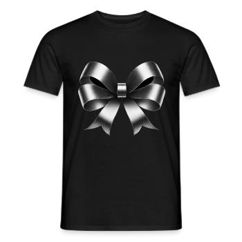 Silver ribbon - Men's T-Shirt - black - Front - AI Model Male 178 light (178cm)