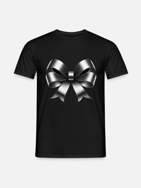 Silver ribbon - Men's T-Shirt - black