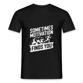 Sometimes motivation finds you! Race Jogging - Men's T-Shirt - black - Front - AI Model Male 178 light (178cm)