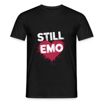 Still Emo! Emo Goth Alternative - Männer T-Shirt - Schwarz - Vorne - AI Model Male 178 light (178cm)