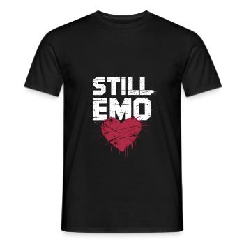 Still Emo! Emo Goth Alternative - Männer T-Shirt - Schwarz - Vorne - AI Model Male 178 light (178cm)