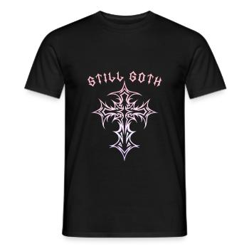 Toujours gothique ! Esthétique gothique Croix Y2K - T-shirt homme - noir - Devant - AI Model Male 178 light (178cm)