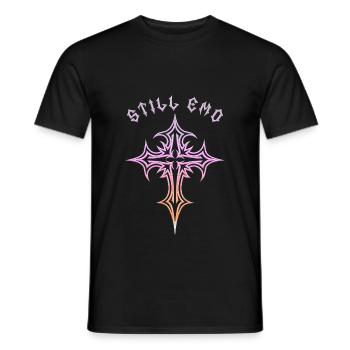 Toujours gothique ! Esthétique gothique Croix Y2K - T-shirt homme - noir - Devant - AI Model Male 178 light (178cm)
