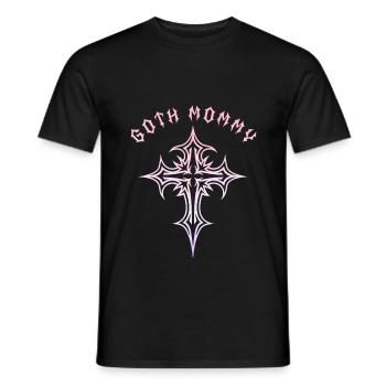 Maman gothique ! Esthétique gothique Croix Y2K - T-shirt homme - noir - Devant - AI Model Male 178 light (178cm)