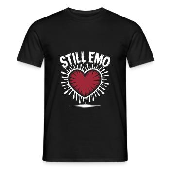 Still emo! Goth Emo Alternative Aesthetic - Men's T-Shirt - black - Front - AI Model Male 178 light (178cm)