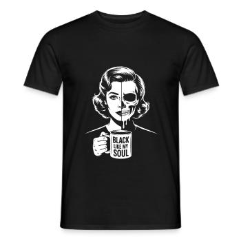 Noir comme mon âme ! Goth Café Emo Girl - T-shirt homme - noir - Devant - AI Model Male 178 light (178cm)