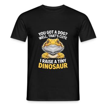 Bartagame Reptilien Liebhaber Echse Haustier - Männer T-Shirt - Schwarz - Vorne - AI Model Male 178 light (178cm)