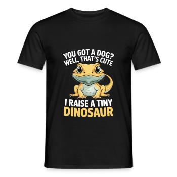 Bartagame Reptilien Liebhaber Echse Haustier - Männer T-Shirt - Schwarz - Vorne - AI Model Male 178 light (178cm)