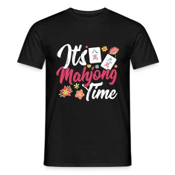 Cadeau pour les fans de Mahjong - T-shirt homme - noir - Devant - AI Model Male 178 light (178cm)