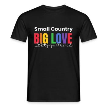 Kleines Land, große Liebe – Letz Go Proud - Männer T-Shirt - Schwarz - Vorne - AI Model Male 178 light (178cm)