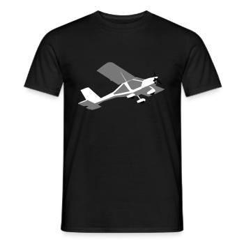 a22 Ultraleichtflugzeug UL Pilot Flugzeug - Männer T-Shirt - Schwarz - Vorne - AI Model Male 178 light (178cm)