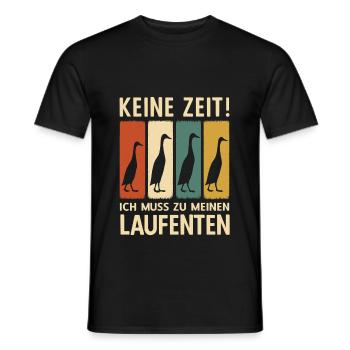 Canards qui courent pas de temps je dois aller à mes canards qui courent - T-shirt homme - noir - Devant - AI Model Male 178 light (178cm)