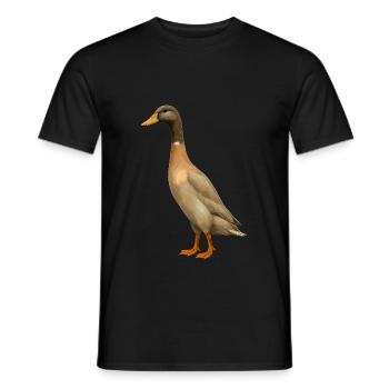 Indian Duck Breeding Cute Duck Duck Duck - Men's T-Shirt - black - Front - AI Model Male 178 light (178cm)