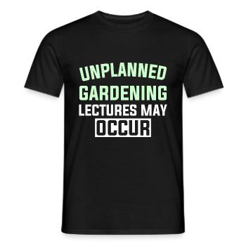 DES CONFÉRENCES DE JARDINAGE IMPRÉVUES PEUVENT AVOIR LIEU - T-shirt homme - noir - Devant - AI Model Male 178 light (178cm)